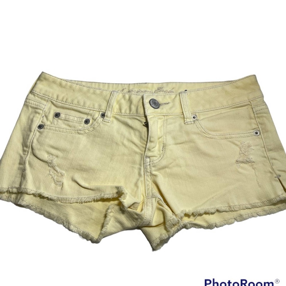 American Eagle Yellow Short Shorts - Size 4